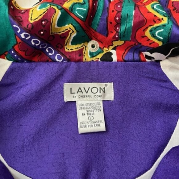 Vintage Lavon Full Zip Purple Windbreaker Jacket - Picture 5 of 5